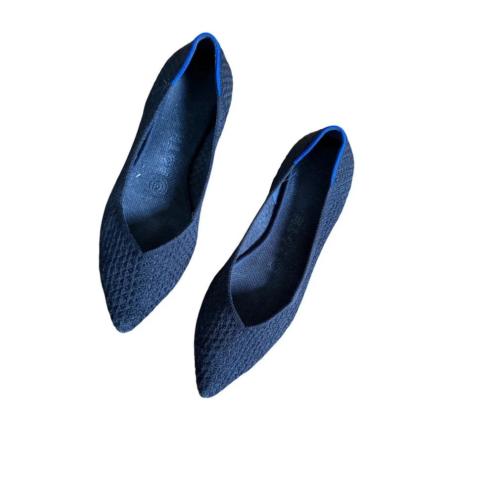 Rothy's The Point Black Honeycomb ballet flats